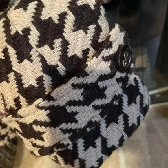 Charter Club Women’s Houndstooth Double-Breasted Wool Coat Size 16 Timeless - Picture 7 of 10